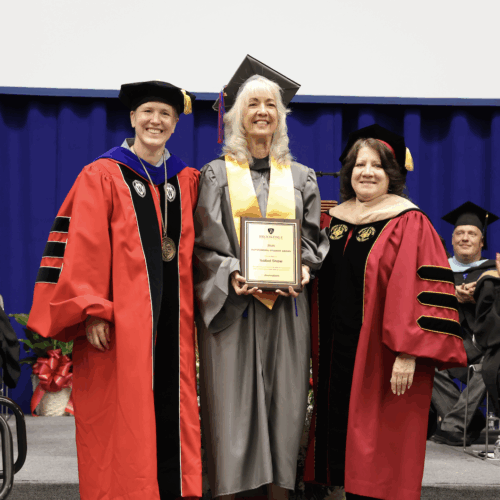 Isabel Shaw Katie Lynch and Joan Scocco at Brookdale Community College Commencement 2025